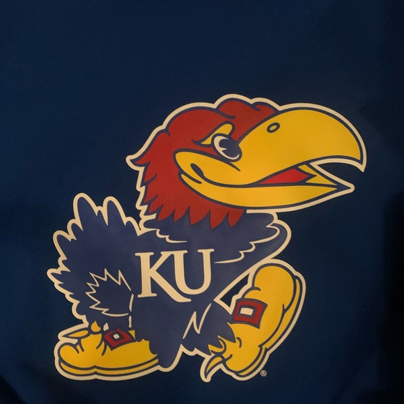 Kansas Jayhawks Adidas Mens Hoodie Size Medium - Picture 2 of 5